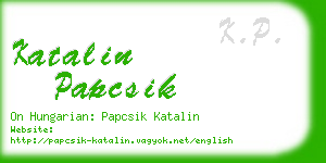 katalin papcsik business card